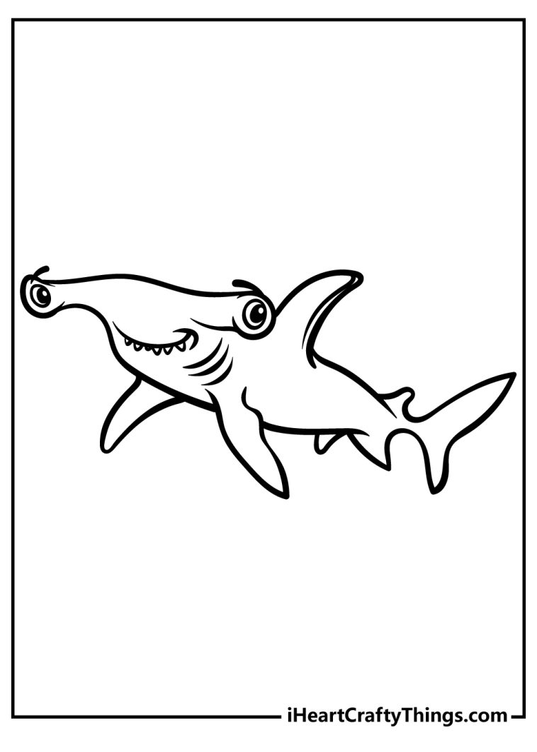 35 Shark Coloring Pages (100% Free Printables)