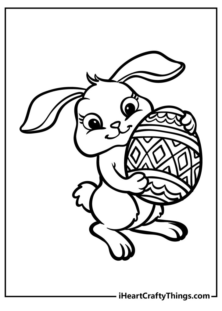 Easter Bunny Coloring Pages (100% Free Printables)