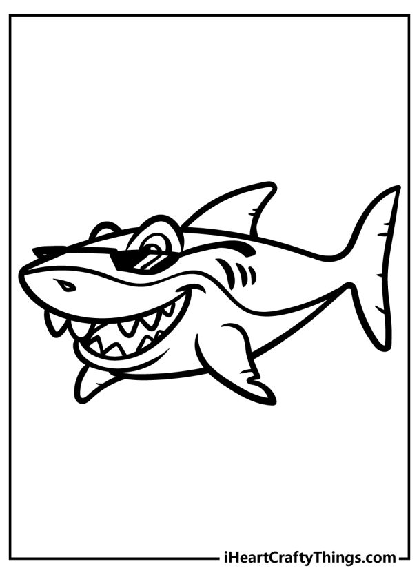 35 Shark Coloring Pages (100% Free Printables)