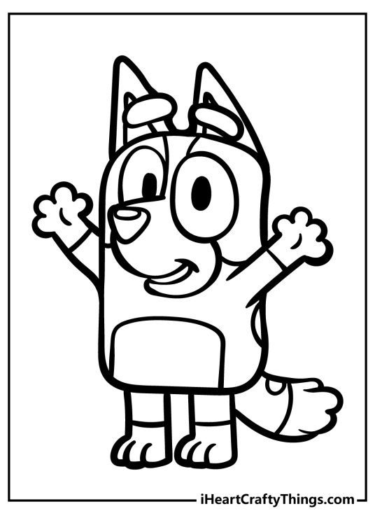 Bluey And Family Coloring Pages