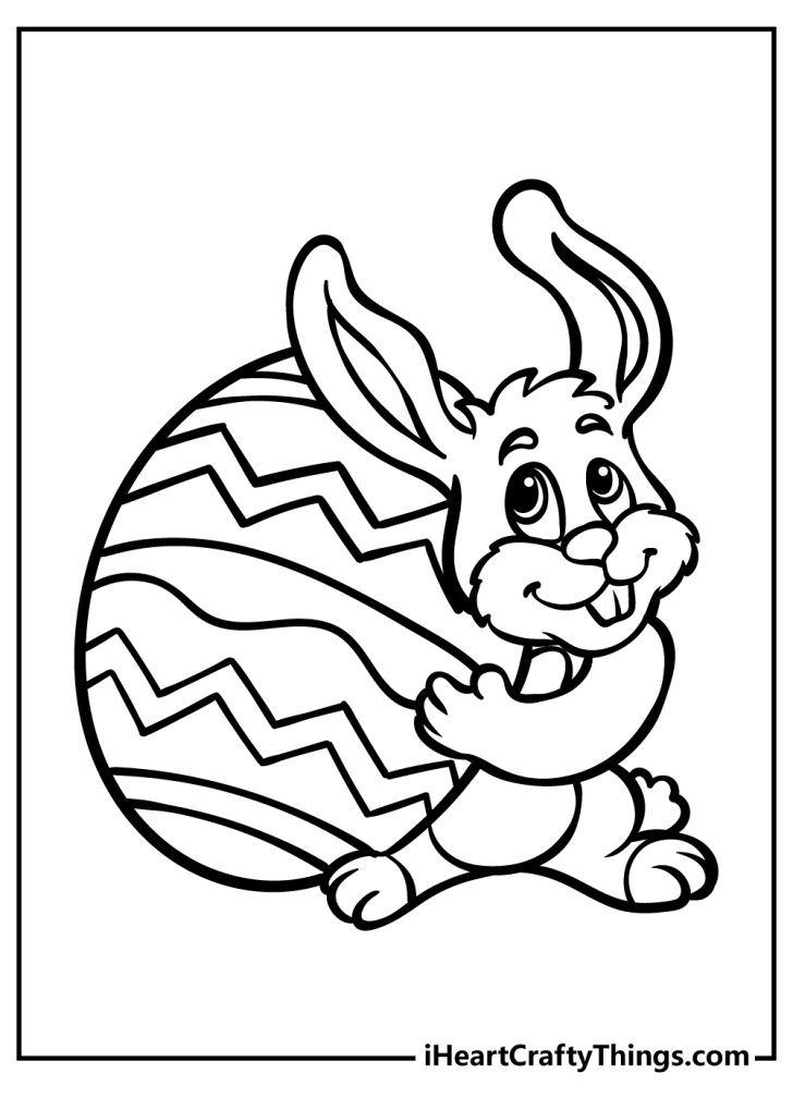 Easter Bunny Coloring Pages (100% Free Printables)