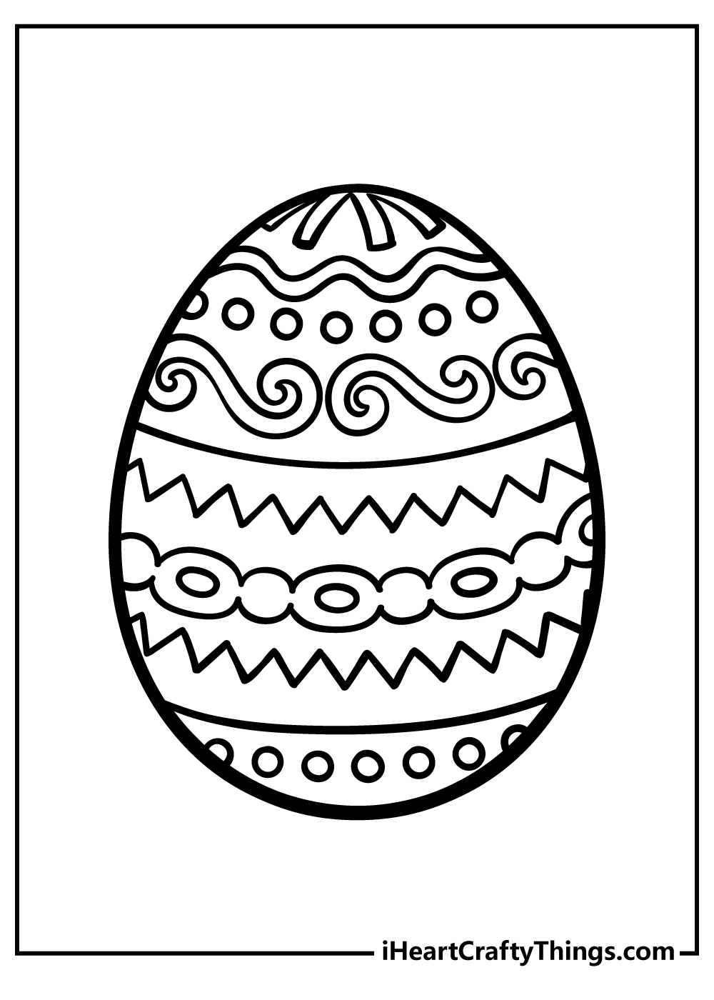 Easter egg coloring pages free printable
