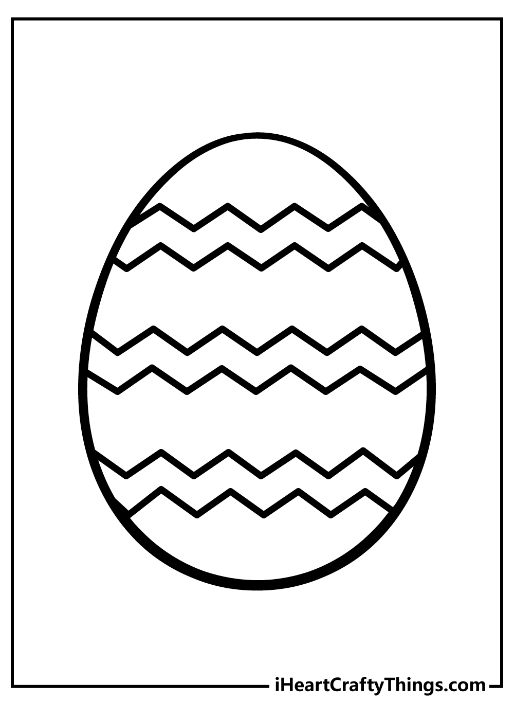 easy easter egg coloring pages