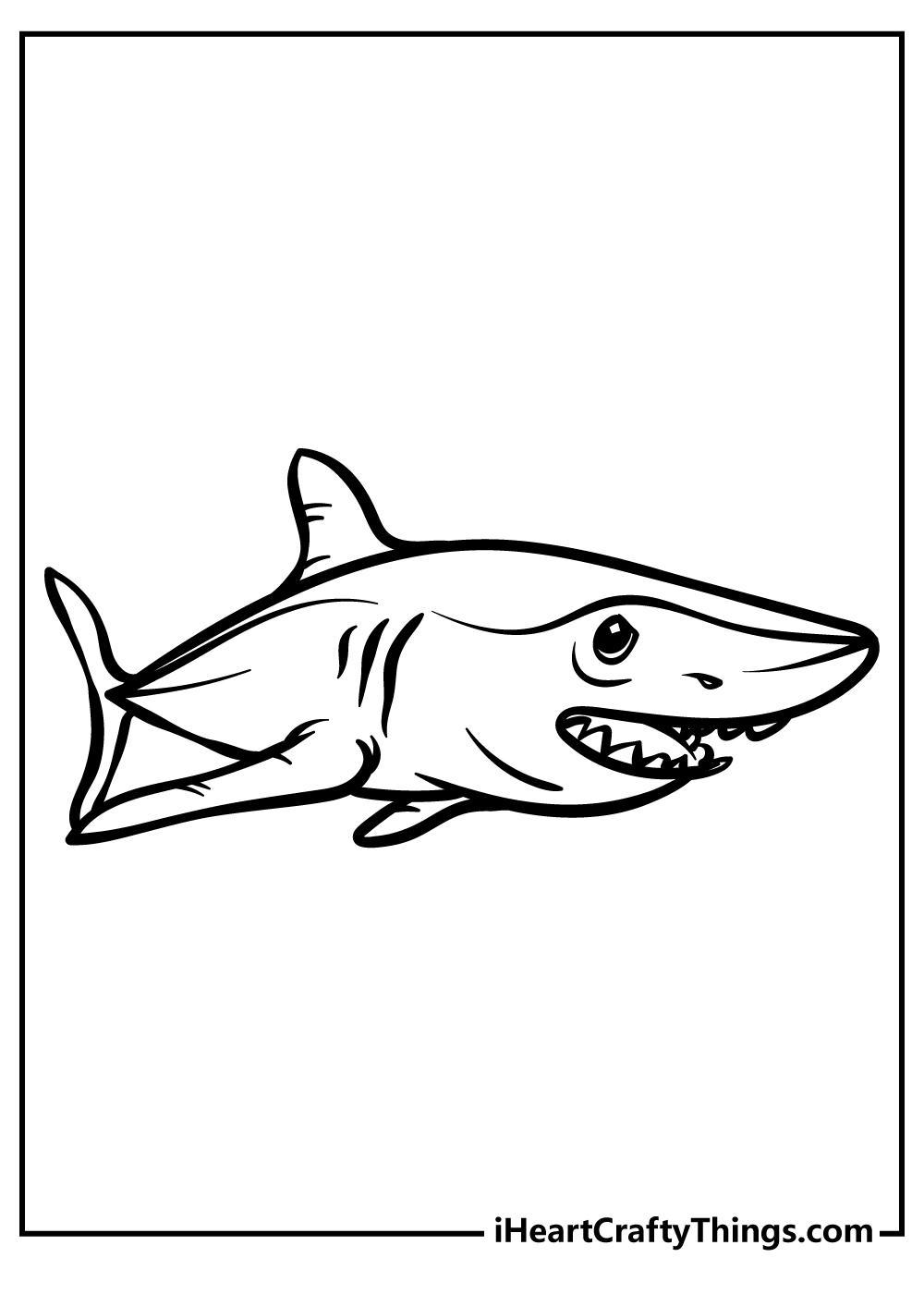 realistic shark coloring pages