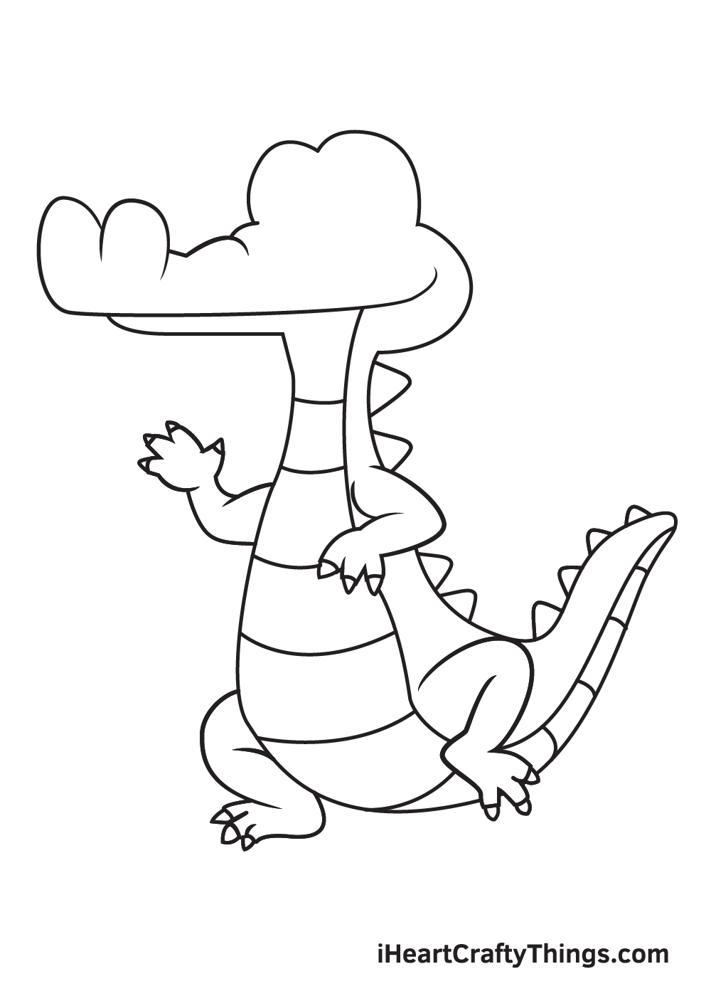 Vẽ cá sấu - Bước 8