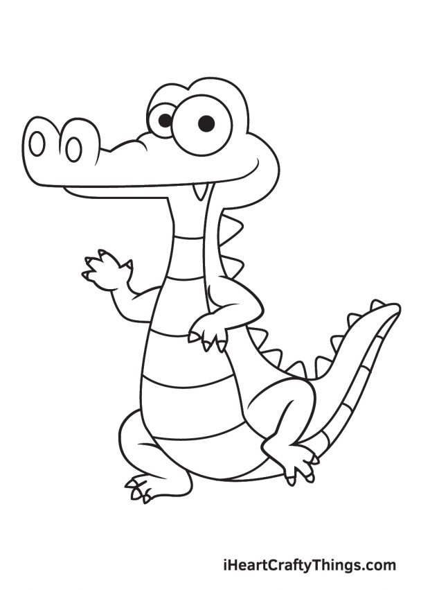 Alligator Drawing - How To Draw An Alligator Step By Step