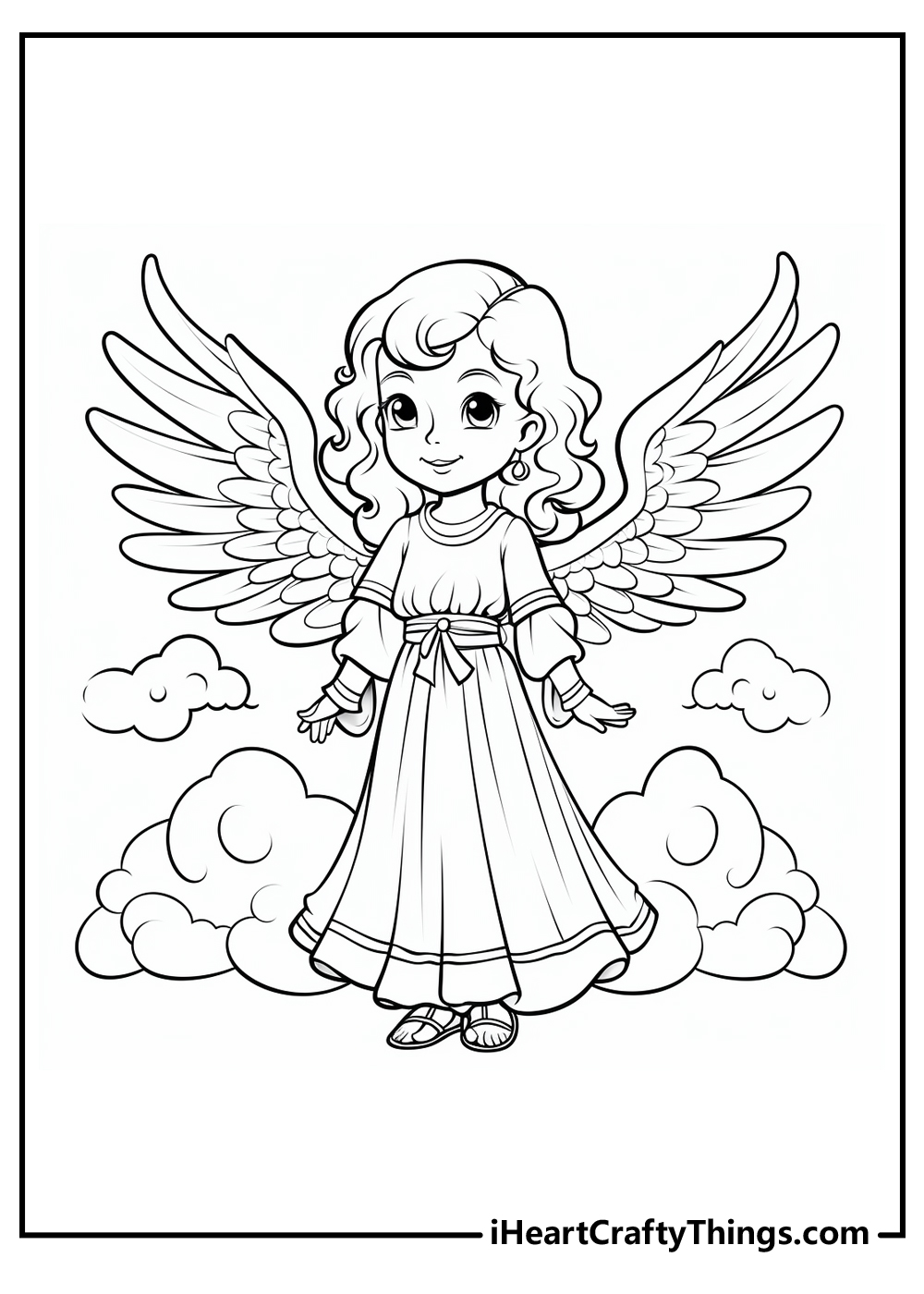 realistic angels coloring pages