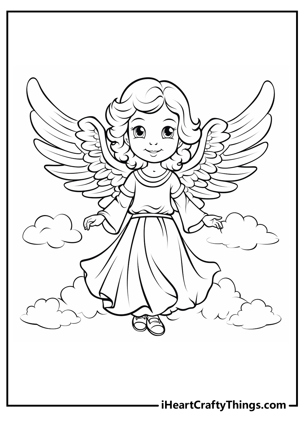 female angels coloring pages