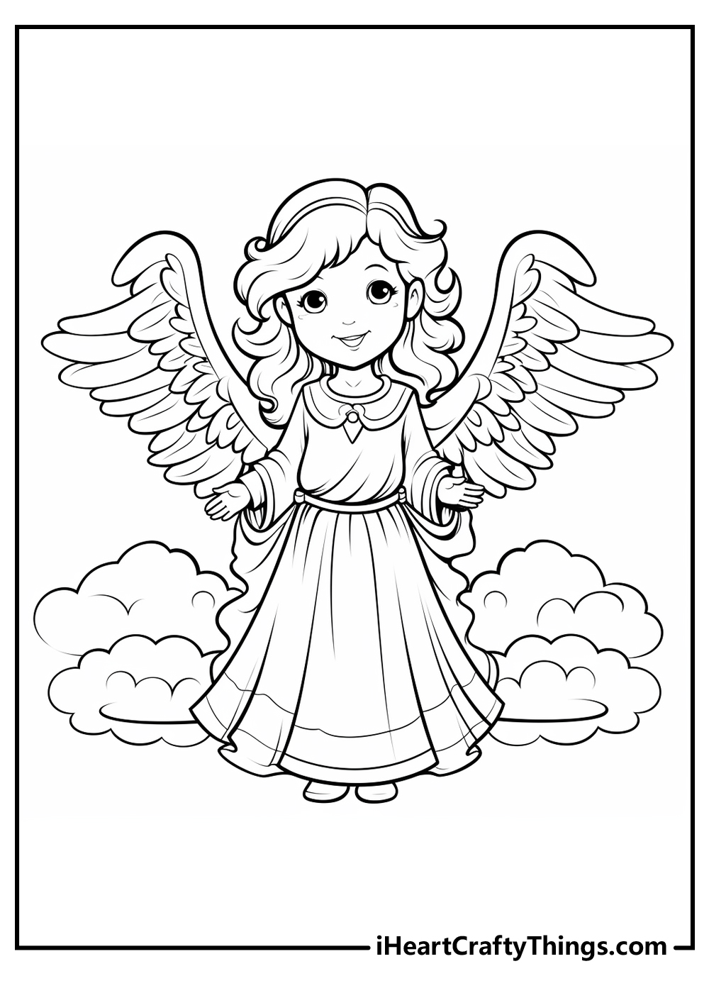 angels coloring printable for kids