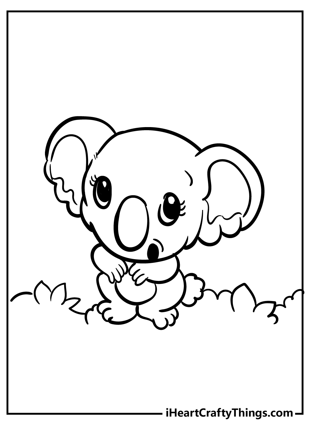 Free baby koala PDF for kids and adults