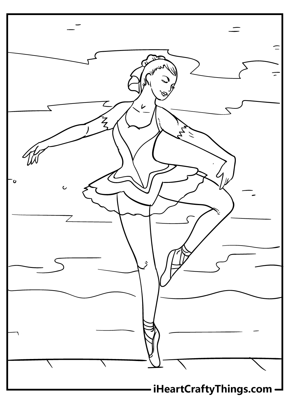 elegant ballerina coloring pages free printables