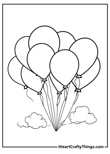 Balloons Coloring Pages (100% Free Printables)