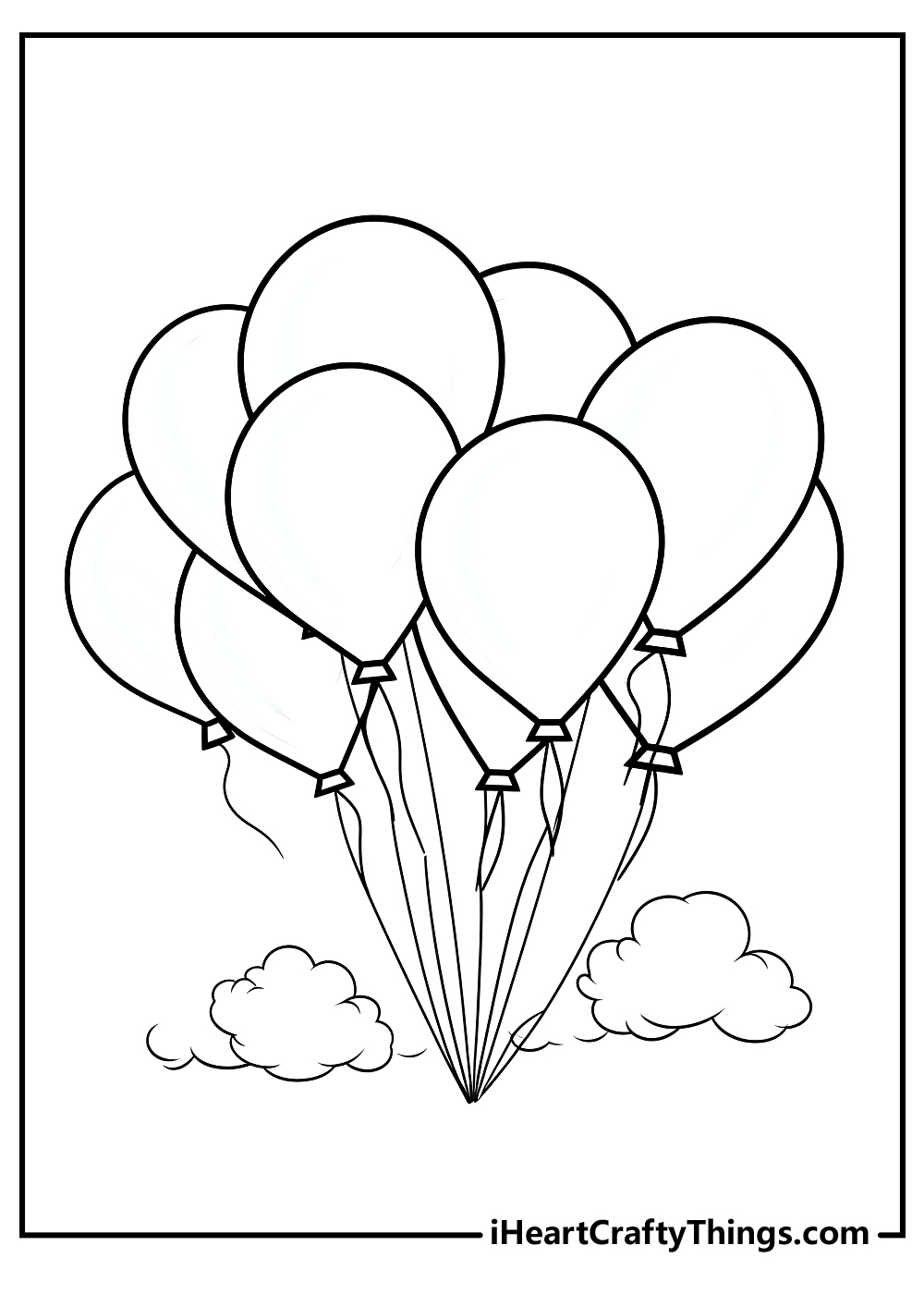 new balloon coloring printable