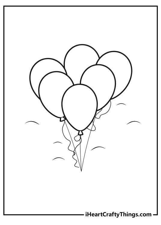 Balloons coloring pages