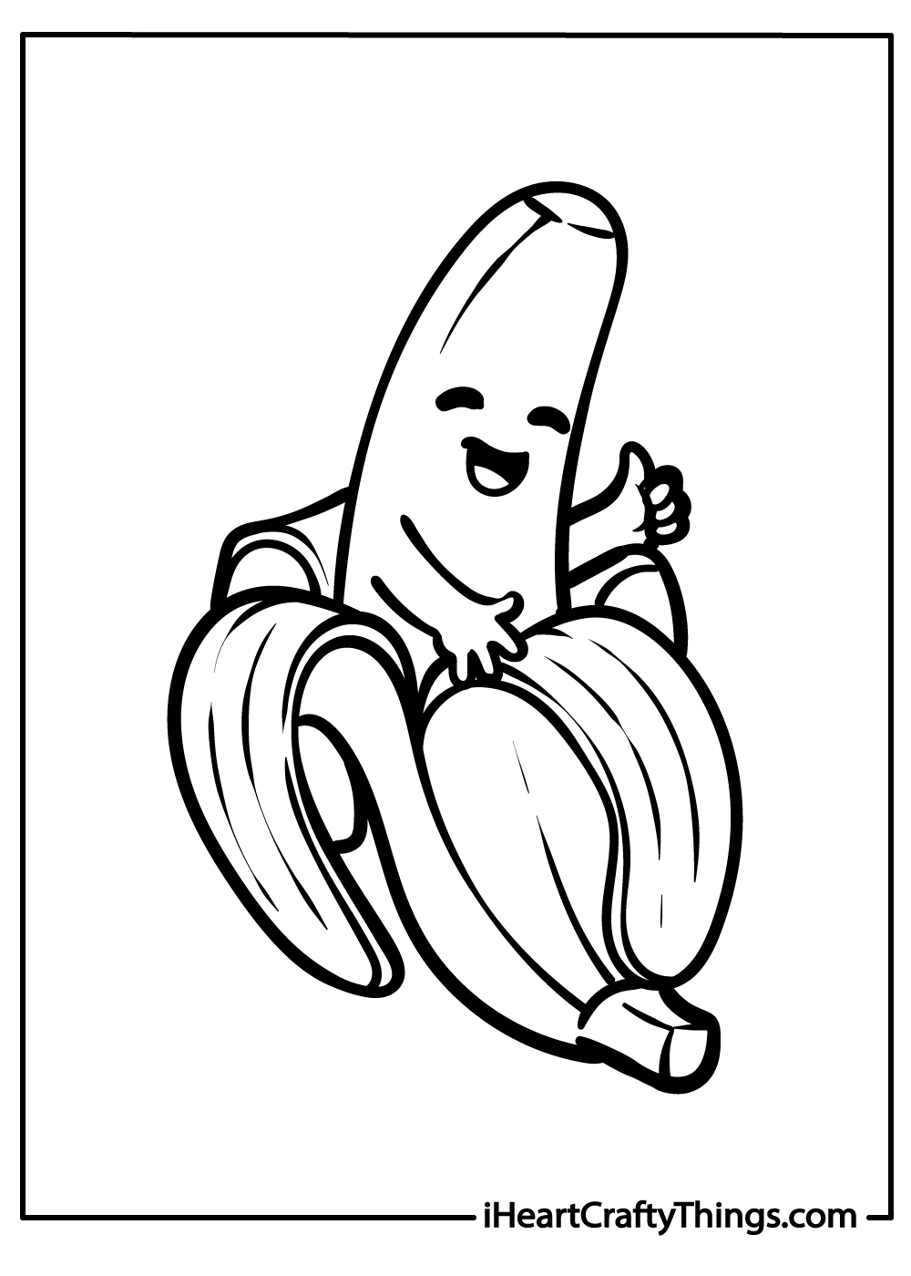 banana coloring pages for kids