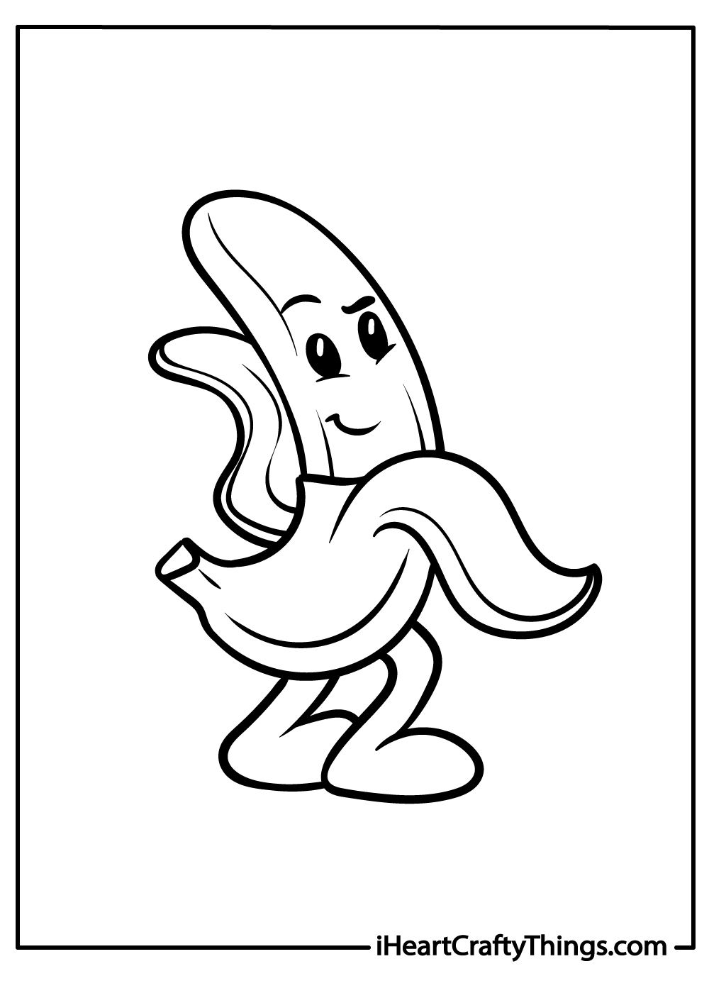 banana coloring printable