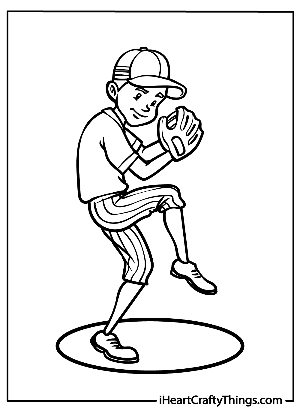 Baseball player outline drawing. | Art Board Print