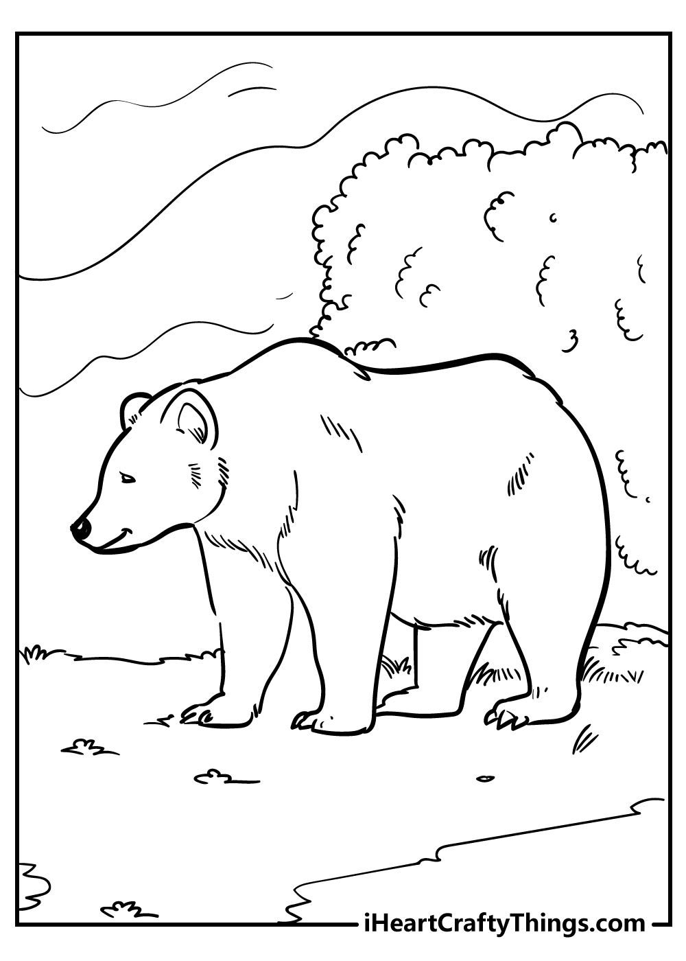 520 Collections Coloring Pages Of A Bear  HD