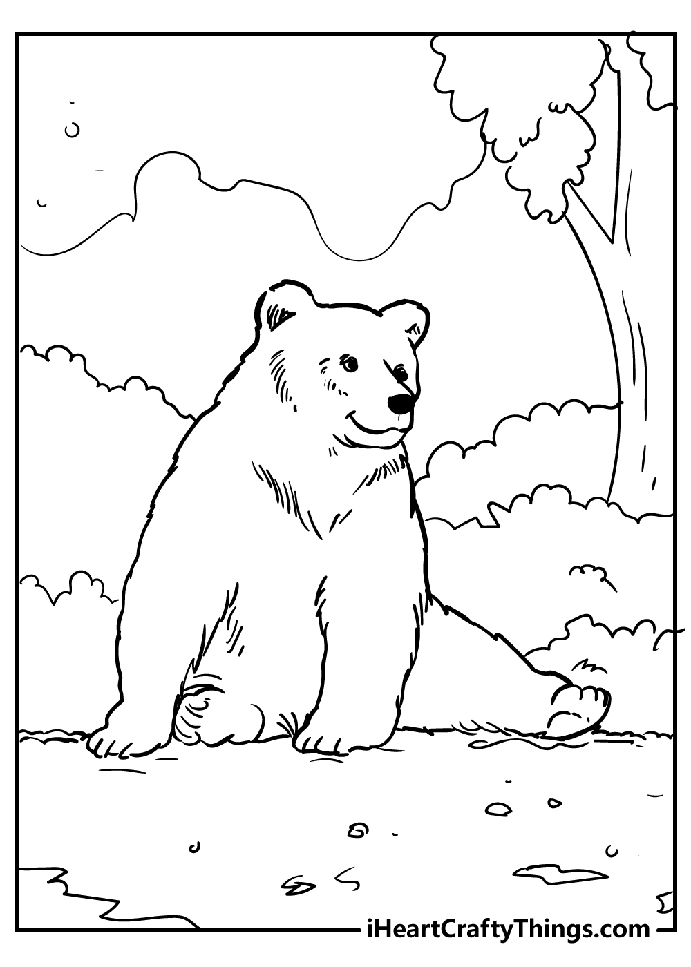 forest bear coloring pages