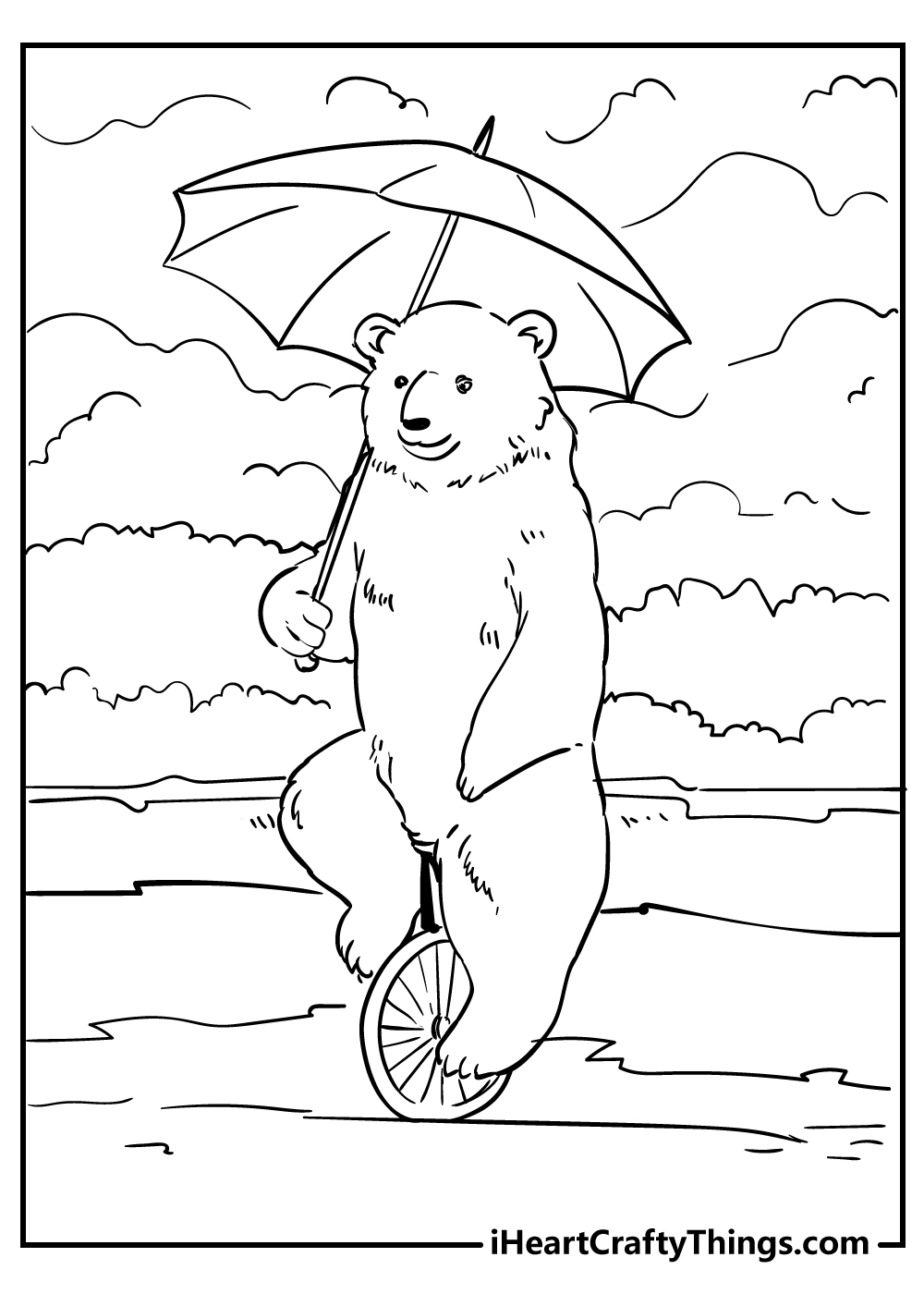 circus bear coloring pages free download