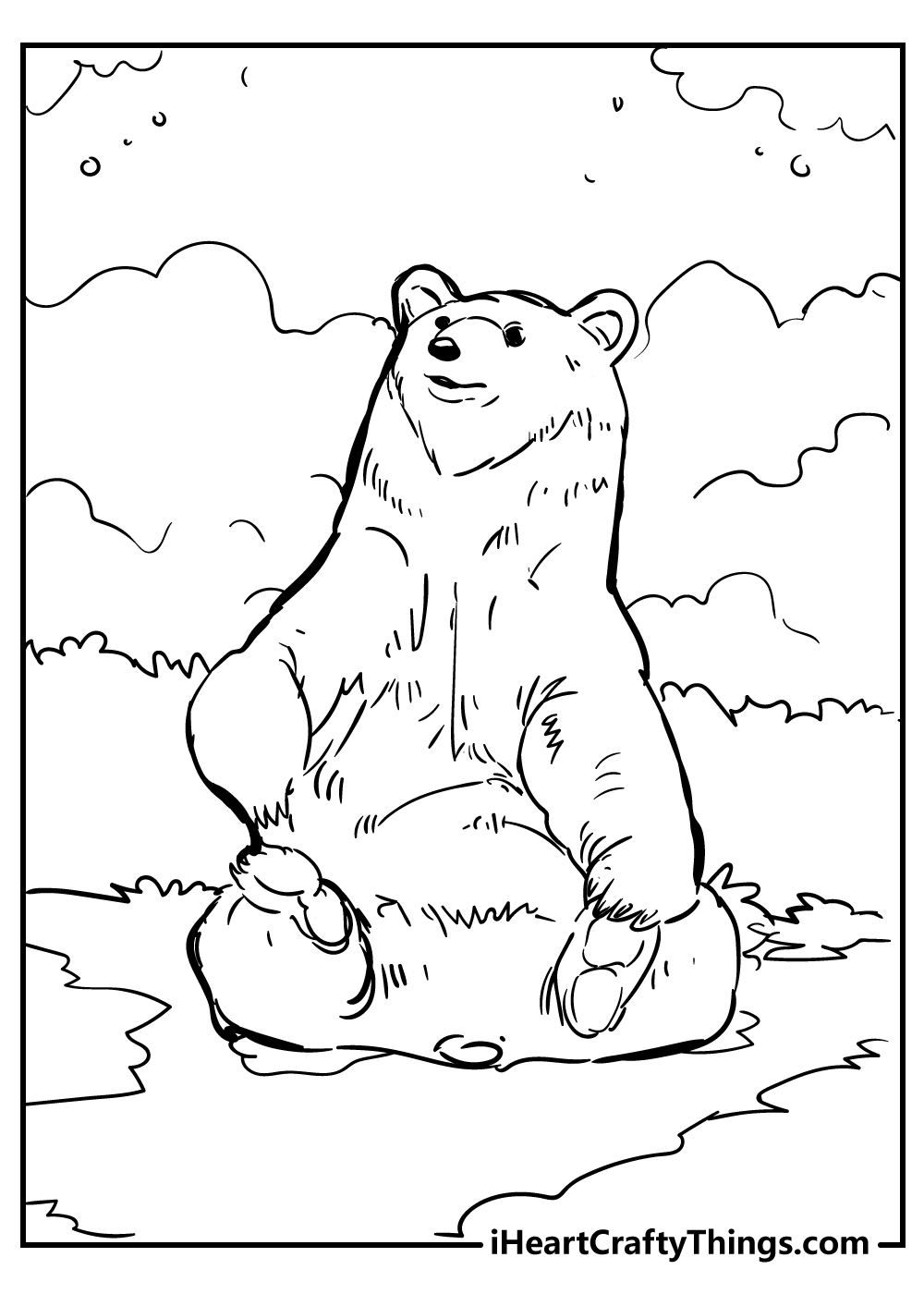 grown bear coloring pages free download