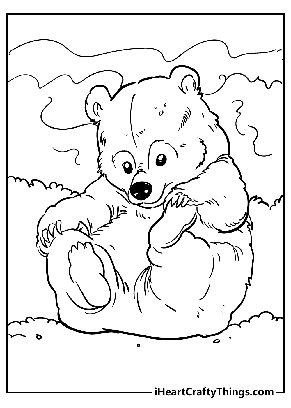 father bear coloring page hard little bear