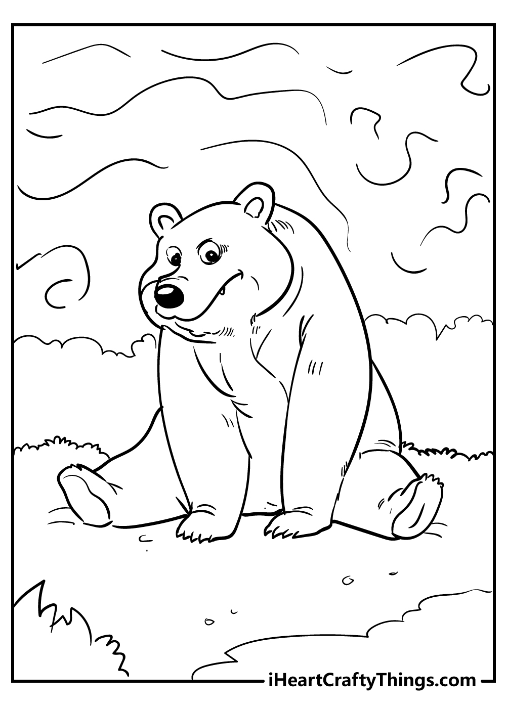 bear cartoon coloring pages