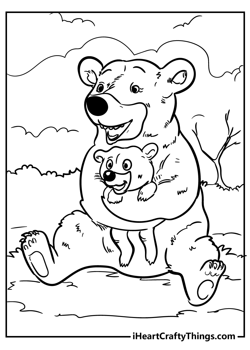 little bear coloring page