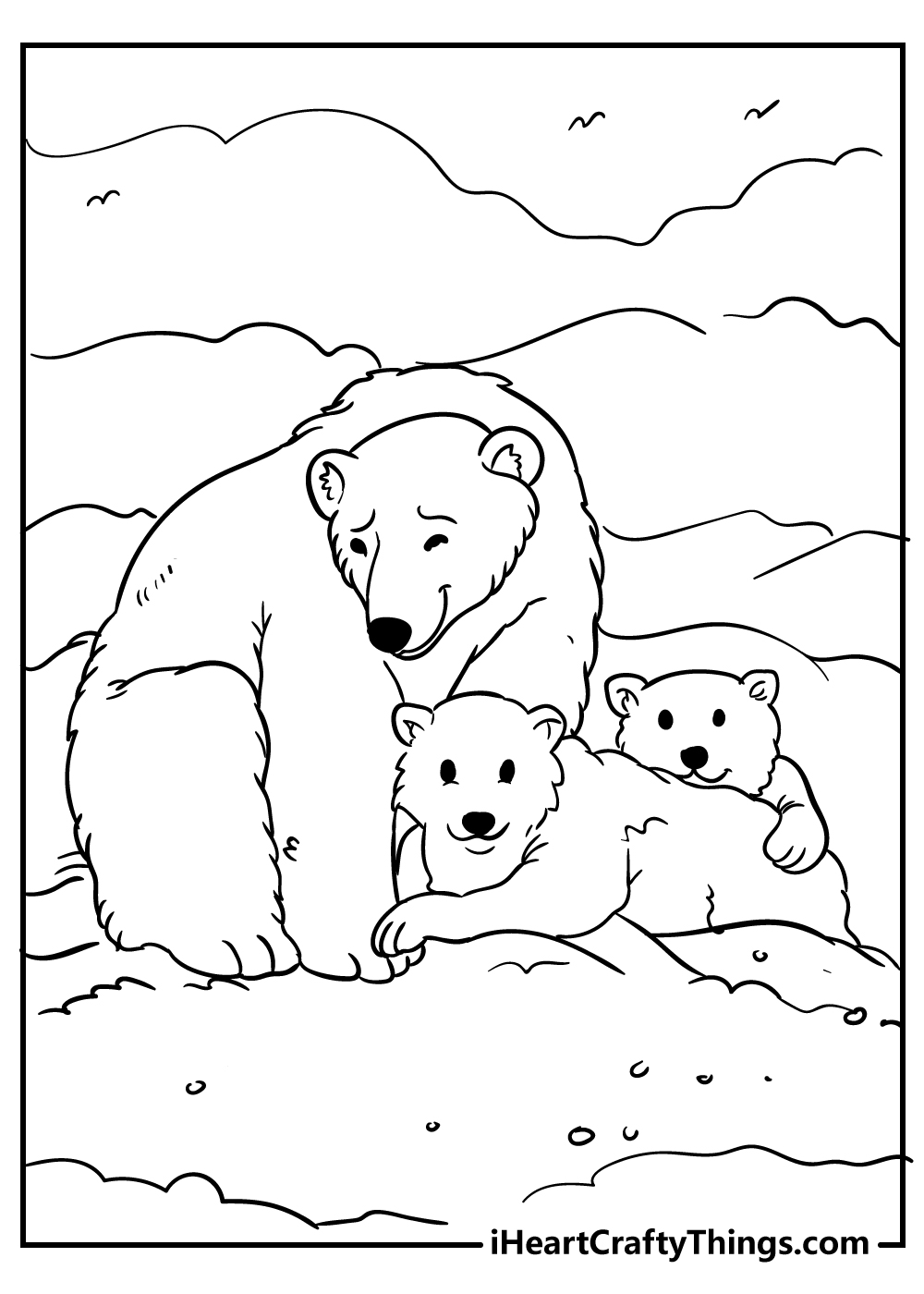 sweet bear family coloring pages free download