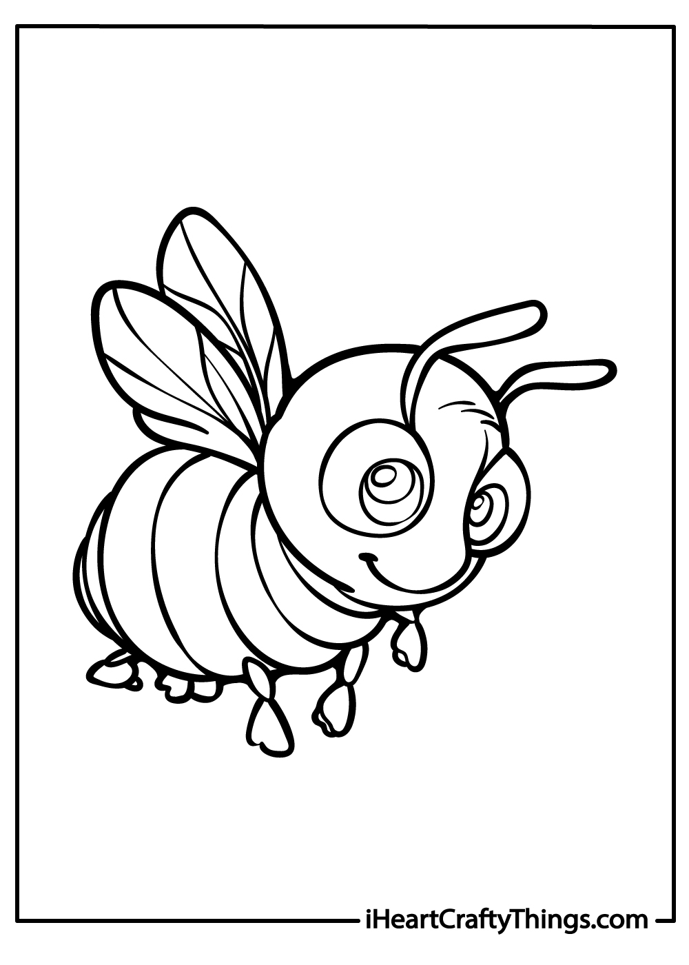 bee coloring pdf
