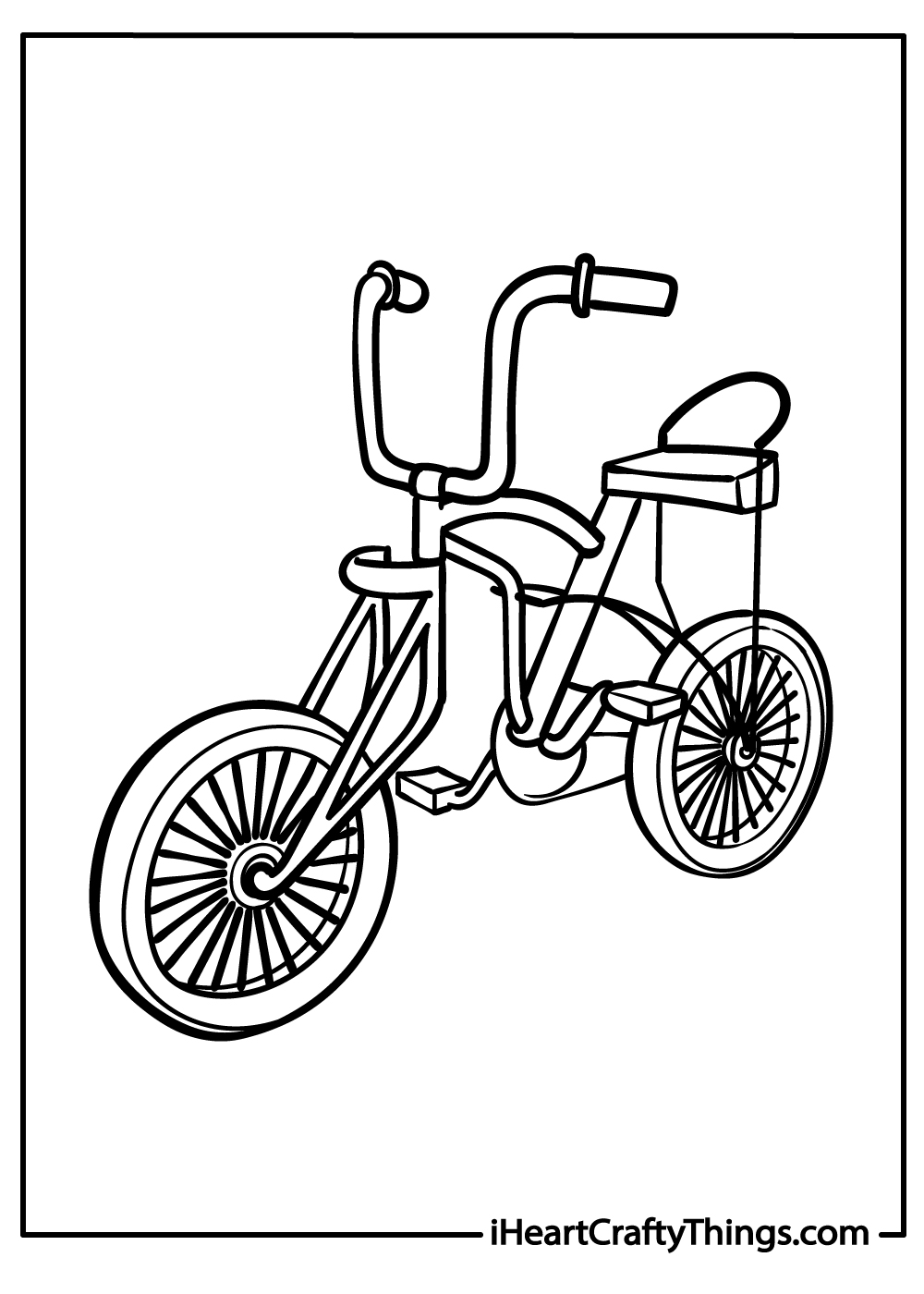 tricycle coloring pages