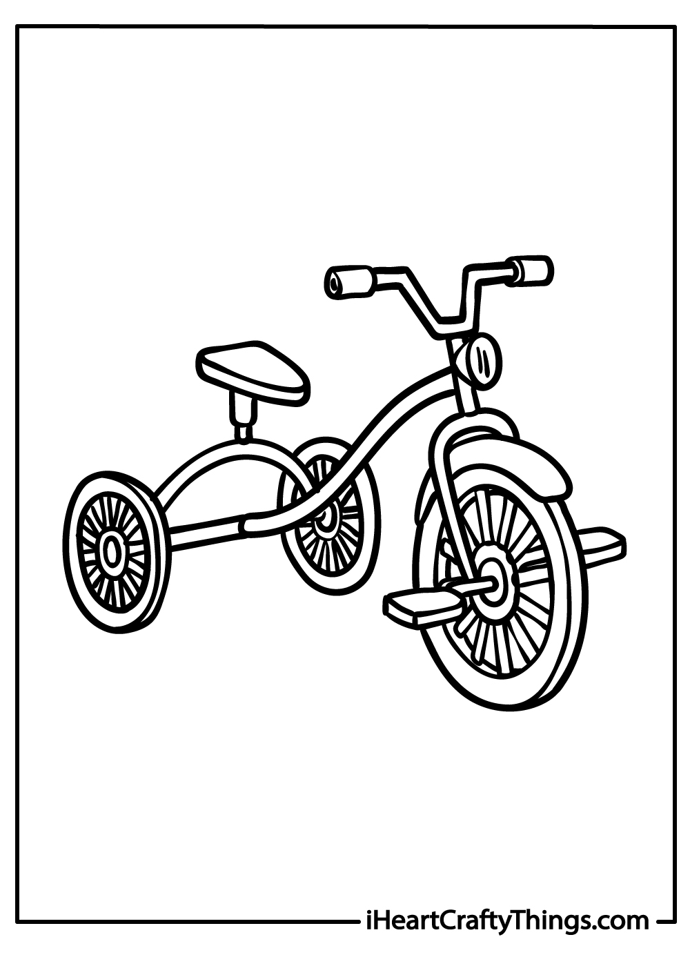 tricycle coloring pages