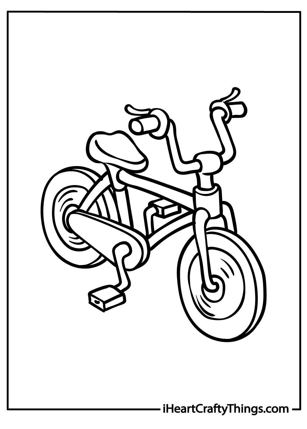 bicycle coloring pages free download