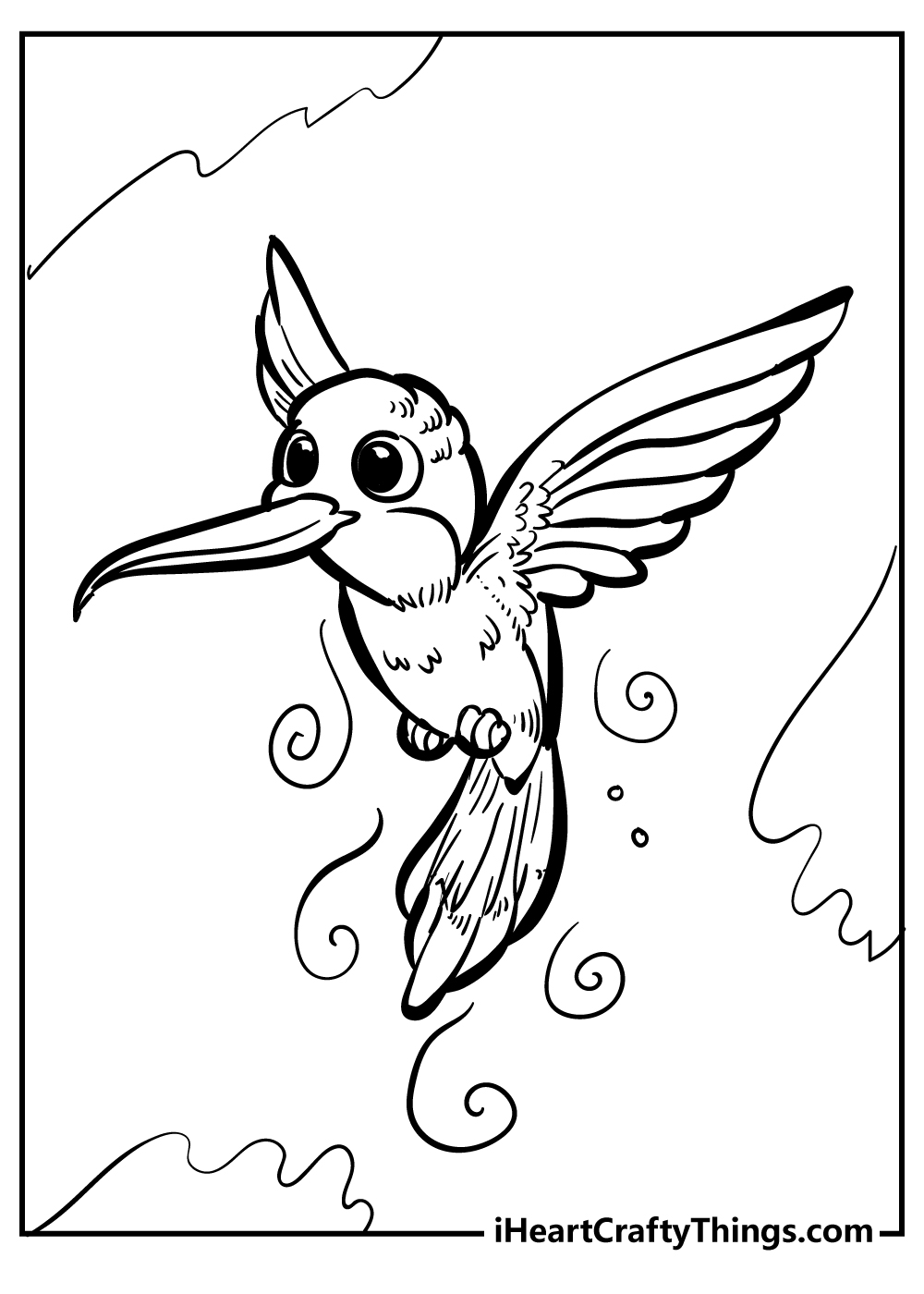 Cute Birds Coloring Page for Kids Graphic by MyCreativeLife