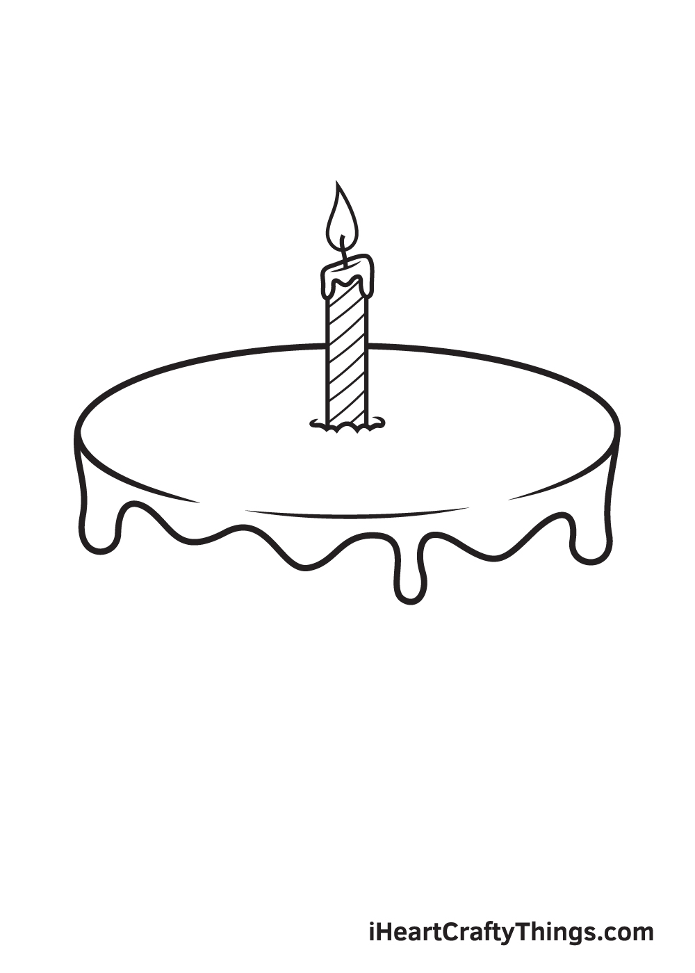 Birthday Cake Drawing – Step 4