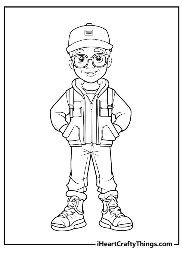 Blippi Character Coloring Pages (100% Free Printables)