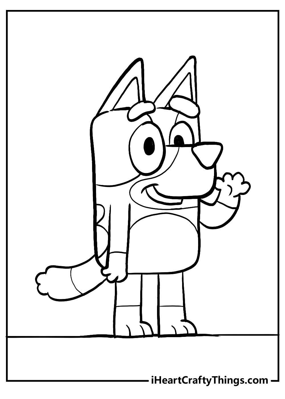 happy bluey coloring sheet