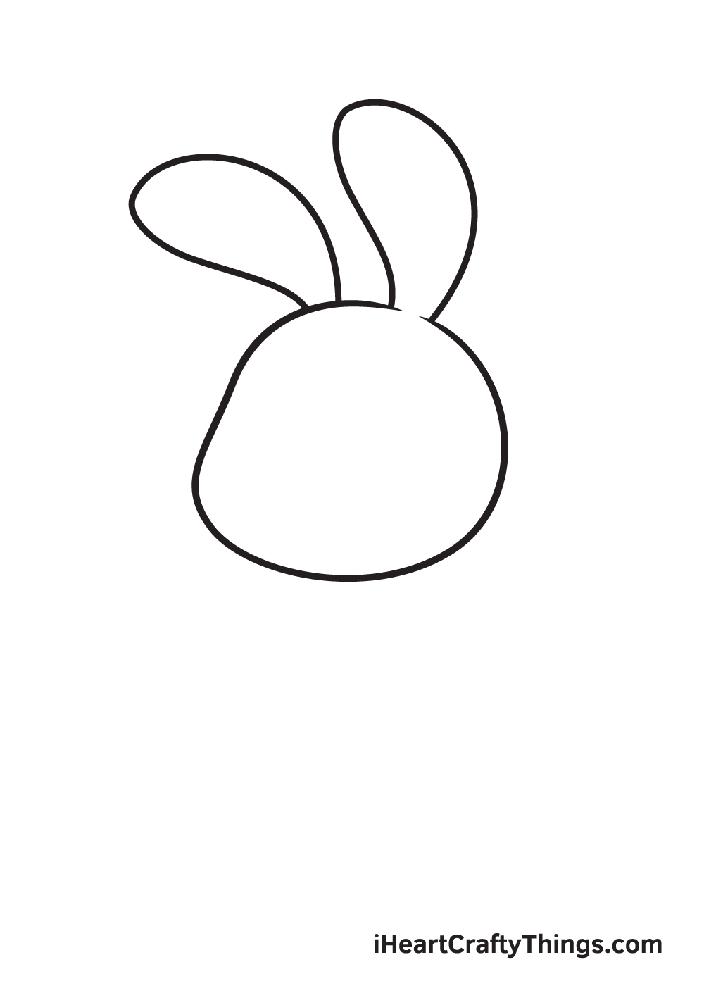 Vẽ chú thỏ - Bước 2