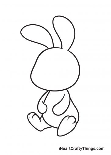 Bunny Drawing - How To Draw A Bunny Step By Step