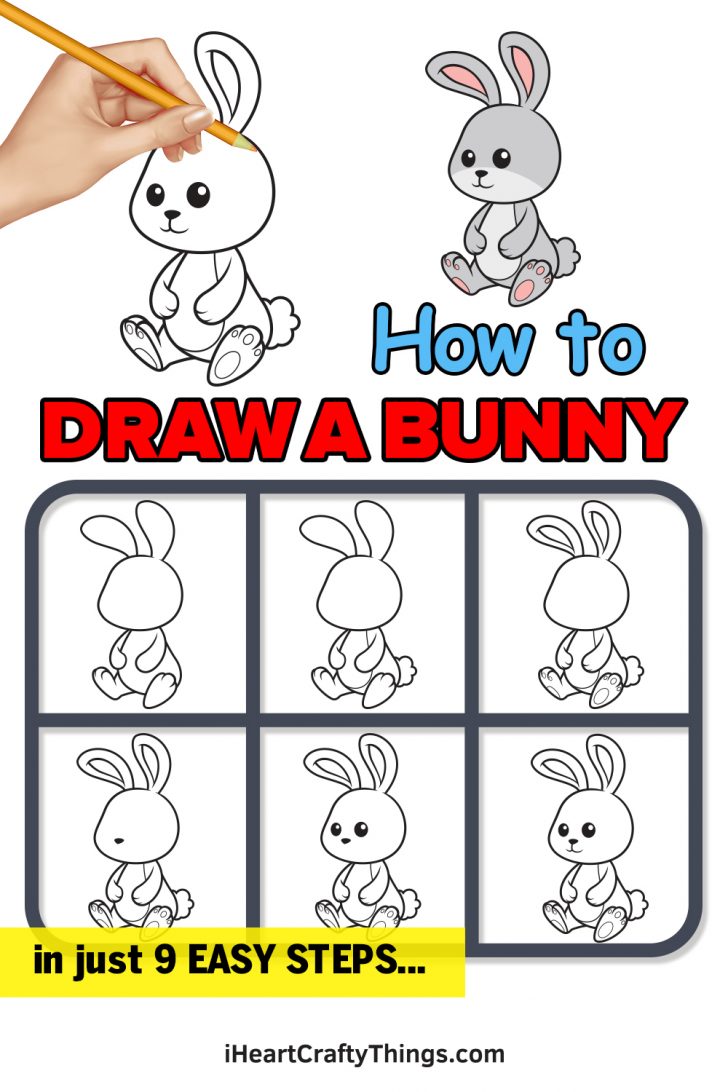 Bunny Drawing - How To Draw A Bunny Step By Step