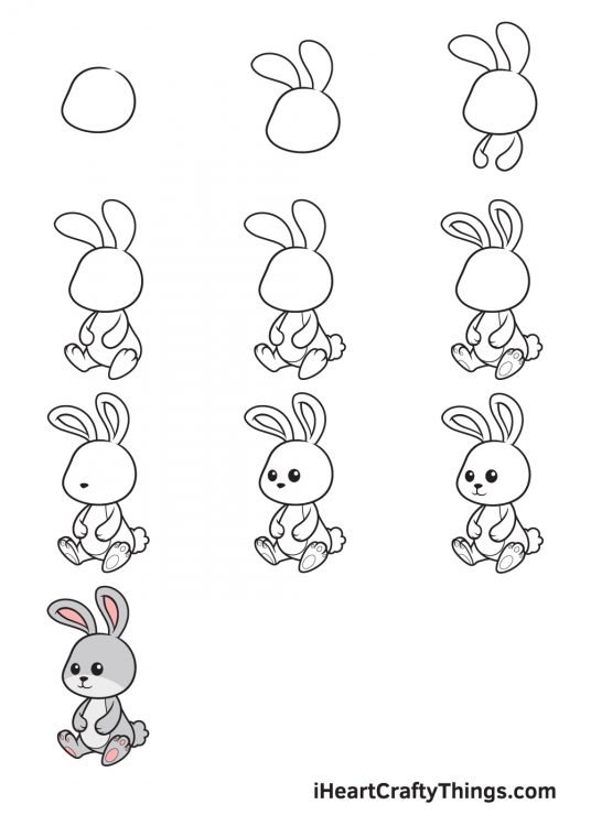 Bunny Drawing How To Draw A Bunny Step By Step
