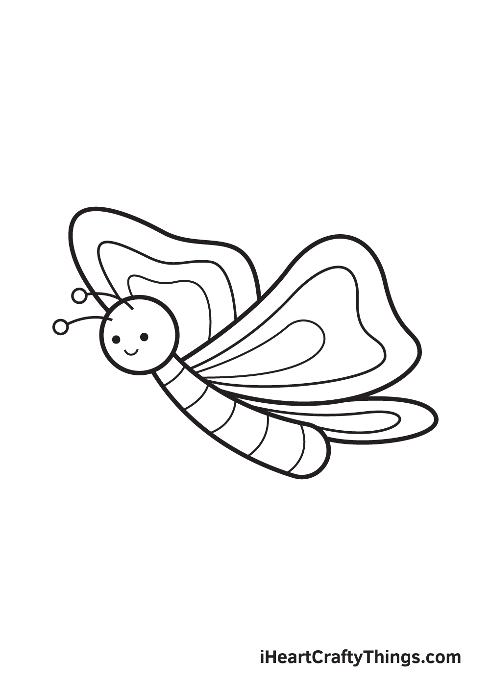 Butterfly DRAWING – STEP 9 - Hướng dẫn cụ thể kiểu vẽ con cái bướm giản dị và đơn giản với 9 bước cơ bản