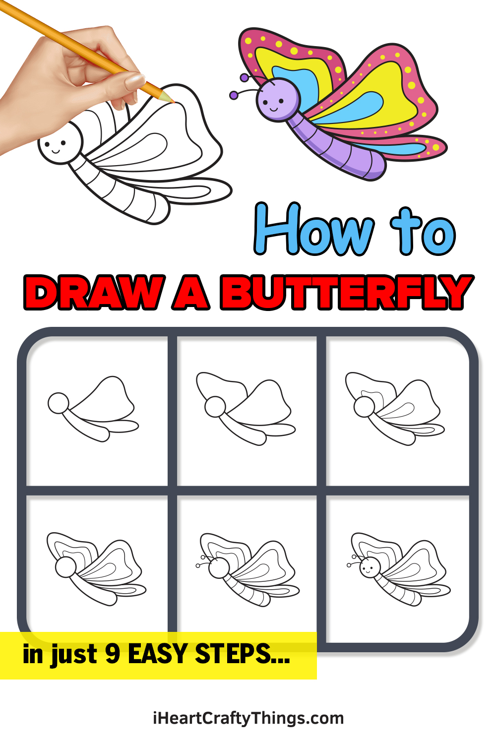 Butterfly Drawing Easy Step by Step