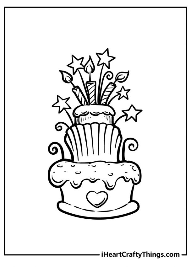 Cake Coloring Pages (Updated 2021)