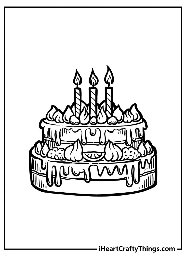 Cake Coloring Pages (Updated 2021)