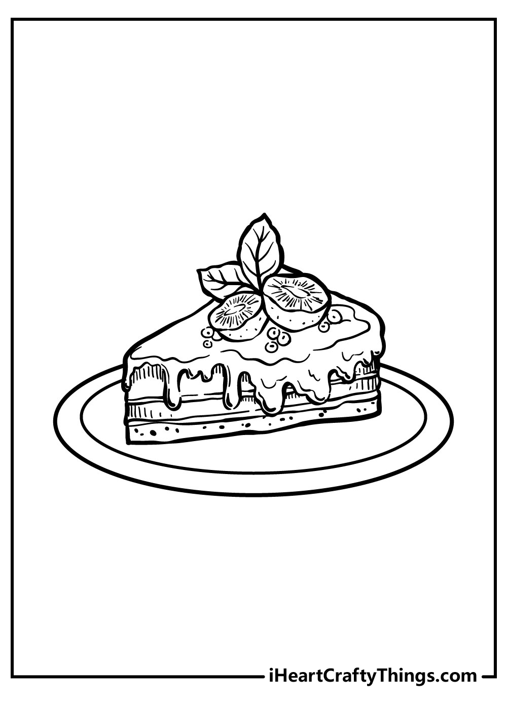 minecraft cake coloring pages