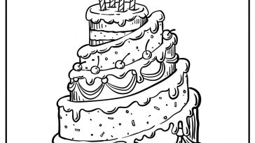 cake coloring image