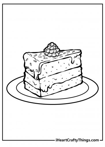 Cake Coloring Pages (100% Free Printables)