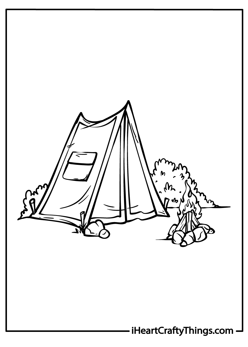 camping coloring page