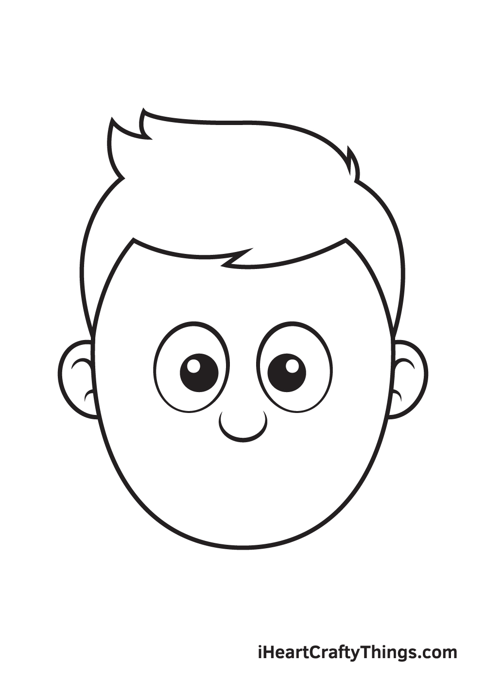 How to draw a Boy's Face - Easy drawing for kids - YouTube